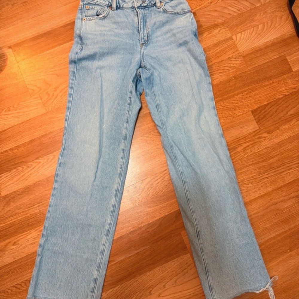 2 Garage Light Blue Straight Leg Jeans